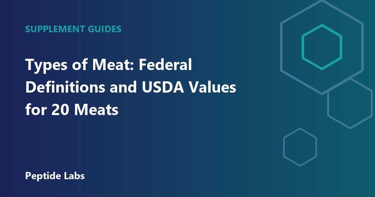 Types of Meat: Federal Definitions and USDA Values for 20 Meats