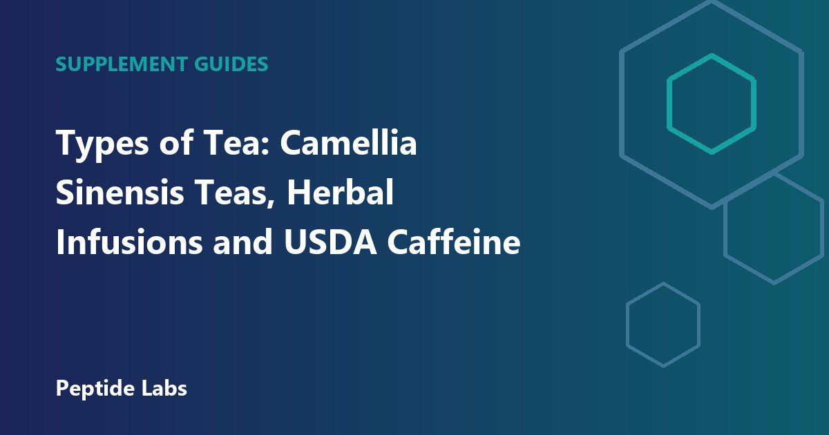 Types of Tea: Camellia Sinensis Teas, Herbal Infusions and USDA Caffeine